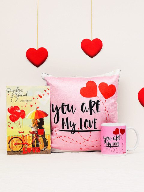

Archies Valentines Day Special Mug & Cushion + Greeting Card - Pack of 3, Multi