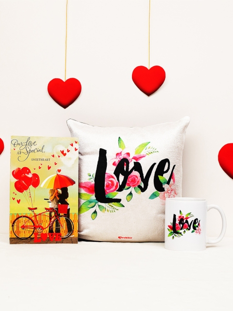 

Archies Love Gifts Valentines Day Special Mug & Cushion with Greeting Card, Multi