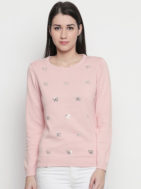 

Honey by Pantaloons Women Pink Embellished Top