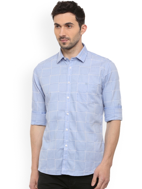 

Van Heusen Sport Men Blue Slim Fit Checked Casual Shirt