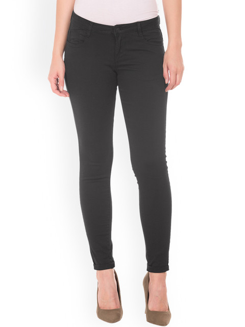 

Cherokee Women Black Regular Fit Solid Regular Trousers