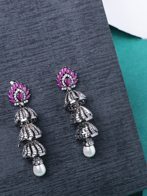 

Voylla Black Classic Jhumkas