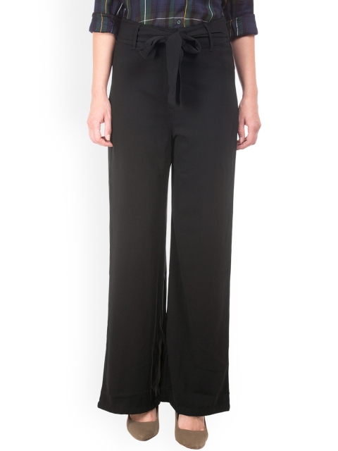 

Cherokee Women Black Regular Fit Solid Regular Trousers