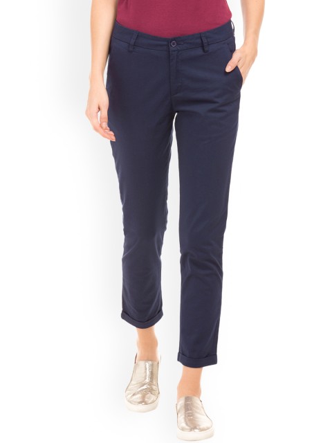 

Cherokee Women Blue Regular Fit Solid Regular Trousers