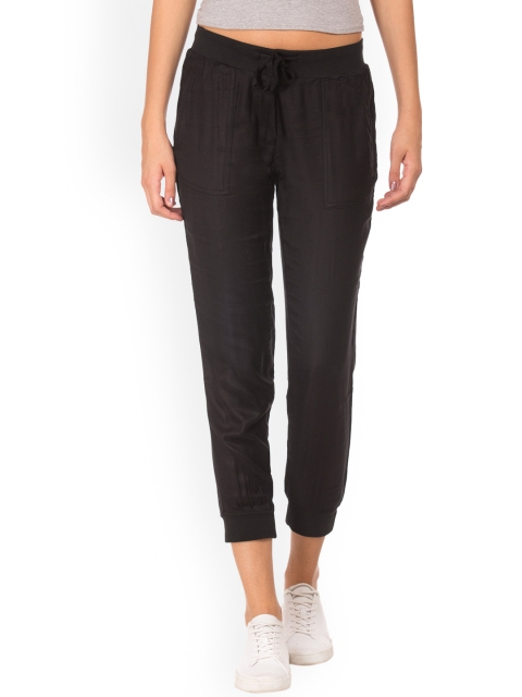 

Cherokee Women Black Regular Fit Solid Joggers