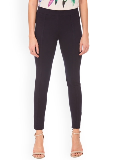 

Cherokee Women Navy Blue Regular Fit Solid Trousers