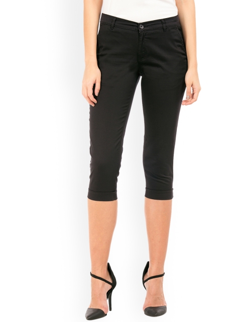 

Cherokee Women Black Regular Fit Solid Trousers