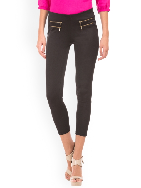 

Cherokee Women Black Regular Fit Solid Jeggings