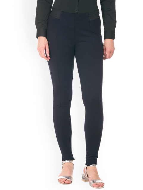 

Cherokee Women Navy Blue Regular Fit Solid Regular Trousers