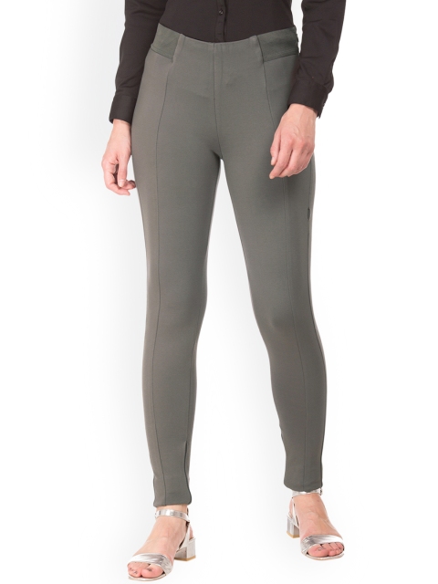 

Cherokee Women Grey Regular Fit Solid Treggings