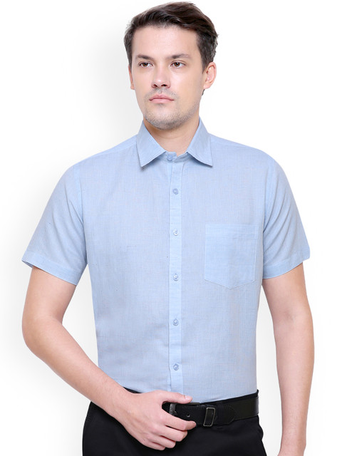 

Southbay Men Blue Smart Slim Fit Solid Formal Shirt