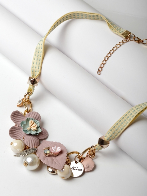 

AVANT-GARDE PARIS Gold-Plated & Beige Choker Necklace