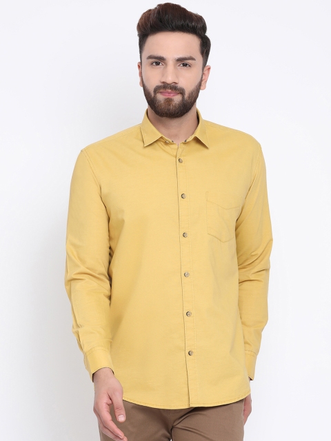 

Richlook Men Yellow Slim Fit Solid Casual Shirt