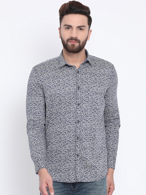 

Richlook Men Blue Slim Fit Printed Casual Shirt