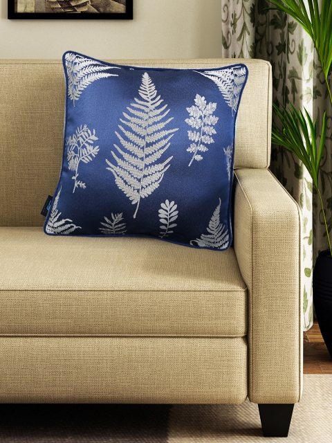 

S9home by Seasons Blue & White Single Floral Square Cushion Cover