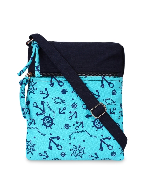 

Anekaant Blue Printed Sling Bag