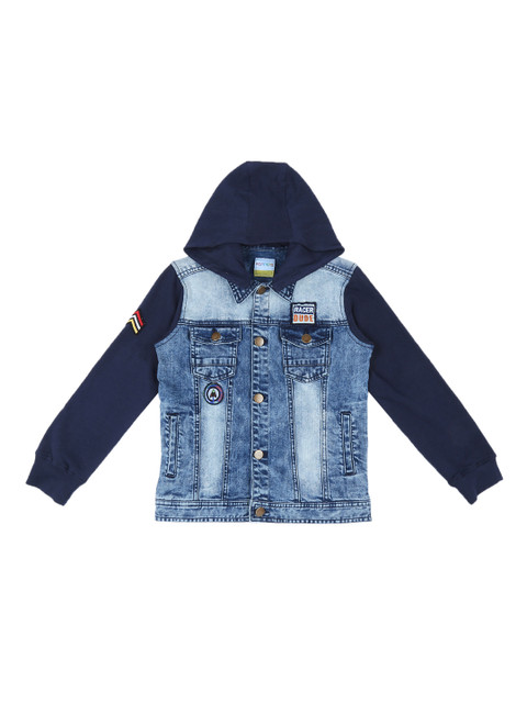 

POPPERS by Pantaloons Boys Blue Colourblocked Denim Jacket