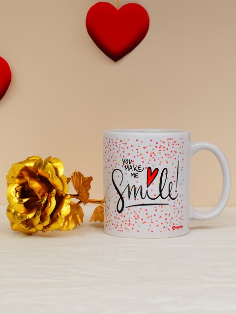 

Archies Love Gifts Valentines Day Special Mug and Gold -Coloured Rose, Multi