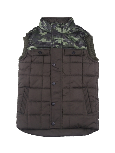 

POPPERS by Pantaloons Boys Grey Printed Quilted Jacket