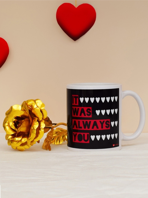 

Archies Love Gifts Pack Of 2 Valentines Day Special Mug & 24K Golden Rose, Multi