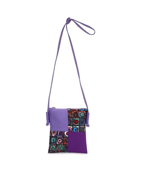 

Anekaant Purple Printed Sling Bag