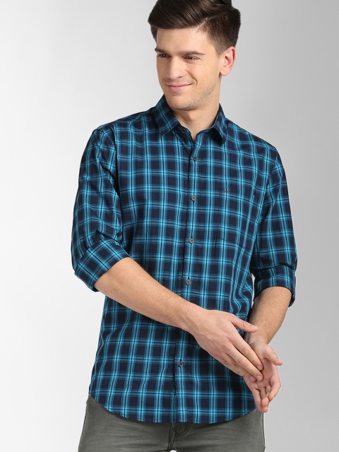 

Peter England Casuals Men Blue Slim Fit Checked Casual Shirt