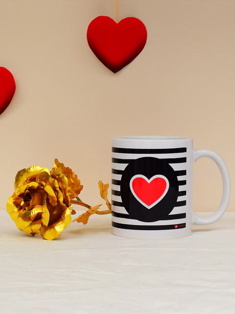 

Archies Love Gifts Pack Of 2 Valentines Day Special Mug & 24K Golden Rose, Multi