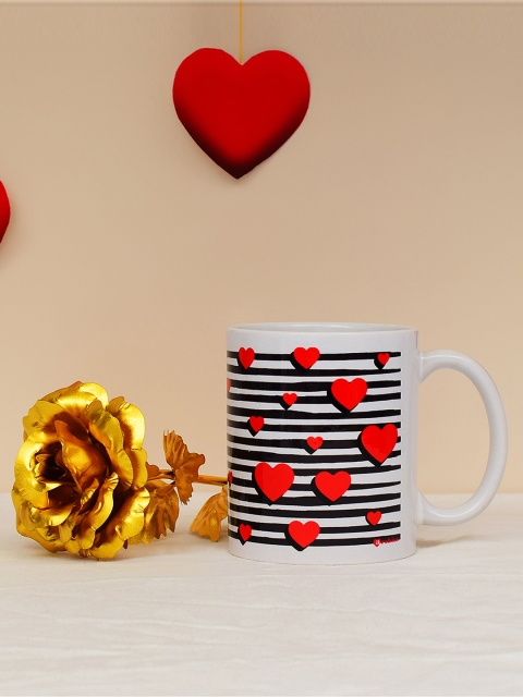 

Archies Love Gifts Pack Of 2 Valentines Day Special Mug & 24K Golden Rose, Multi