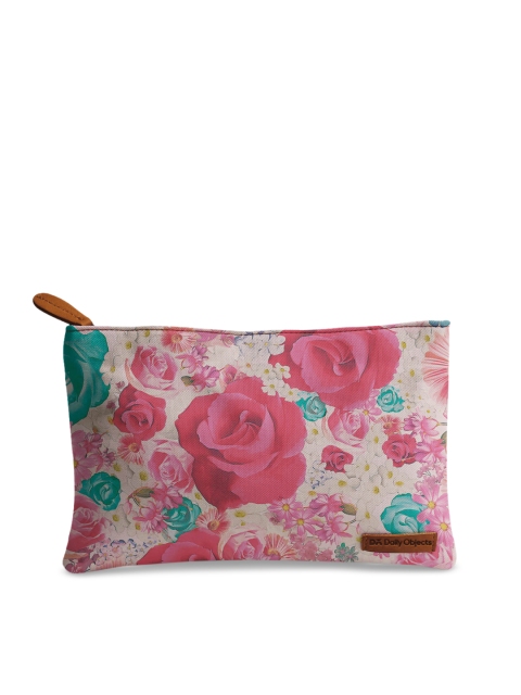 

DailyObjects Pink Printed Clutch