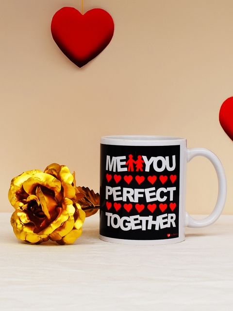 

Archies Love Gifts Pack Of 2 Valentines Day Special Mug & 24K Golden Rose, Multi