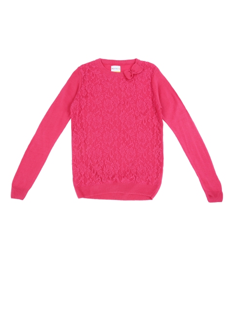 

POPPERS by Pantaloons Girls Pink Solid Pullover