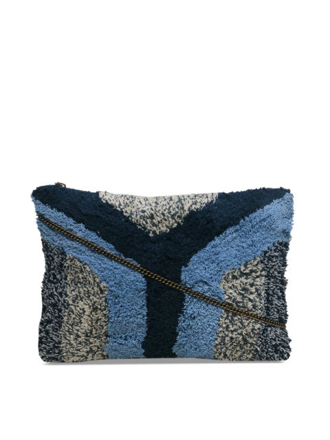 

Diwaah Blue & Grey Self Design Sling Bag