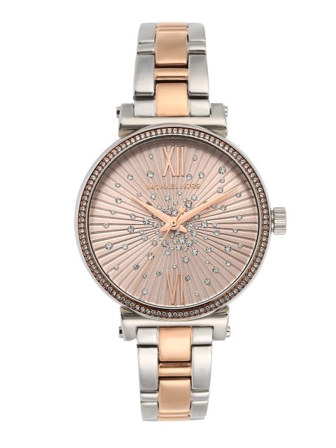 

Michael Kors Women Silver-Toned & Rose Gold Analogue Watch