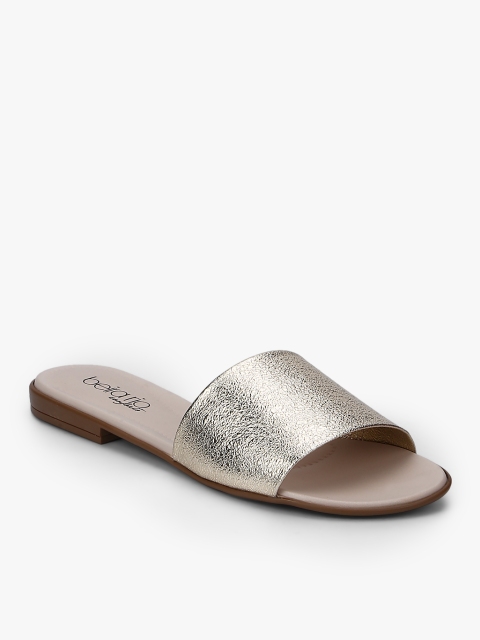 

BEIRA RIO Women Gold-Toned Solid Open Toe Flats