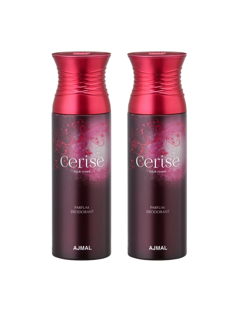 

Ajmal Women Set of 2 Cerise & Cerise Deodorants 200ml, Red