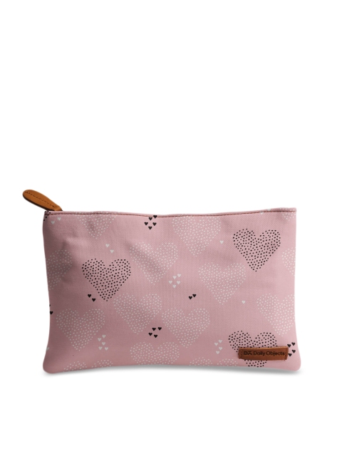 

DailyObjects Pink Printed Clutch