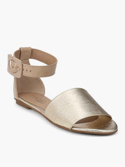 

BEIRA RIO Women Gold Solid Open Toe Flats