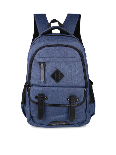 

Nasher Miles Unisex Blue Brand Logo Backpack