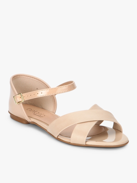 

BEIRA RIO Beige Solid Open Toe Flats