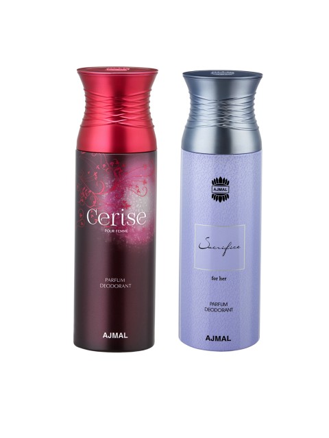 

Ajmal Women Set of 2 Cerise & SacrificeHer Deodorant 200ml, Red