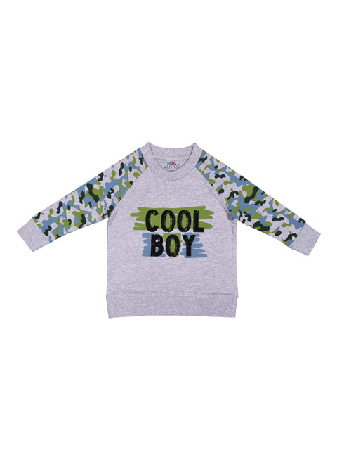 

ventra Boys Grey Printed Sweatshirt