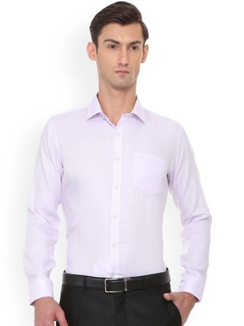 

Van Heusen Men White Slim Fit Striped Formal Shirt