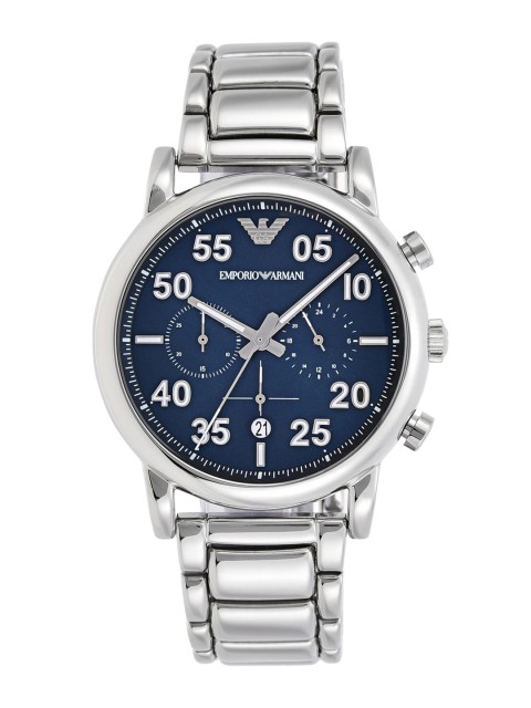 

Emporio Armani Men Silver-Toned Analogue Watch