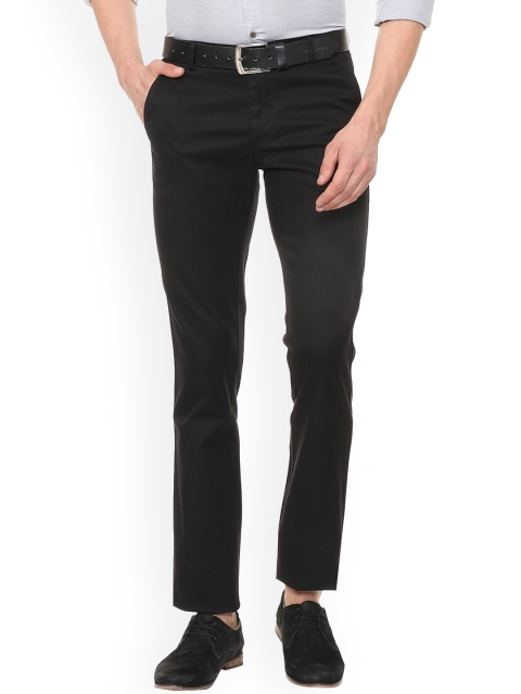 

Allen Solly Men Black Regular Fit Solid Regular Trousers
