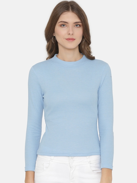 

Yaadleen Women Blue Solid Sweatshirt