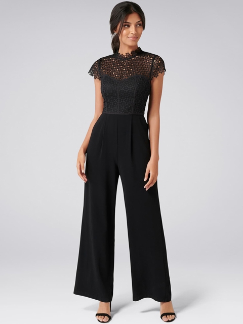 

Forever New Black Solid Basic Jumpsuit