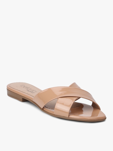 

BEIRA RIO Women Nude-Coloured Solid Synthetic Open Toe Flats