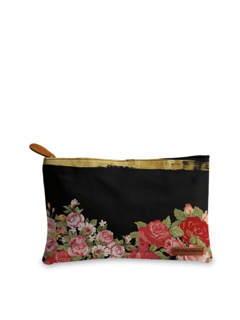 

DailyObjects Black Printed Clutch