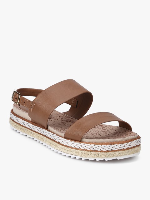 

BEIRA RIO Brown Solid Open Toe Flats