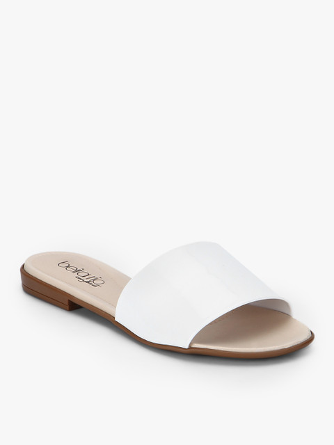 

BEIRA RIO Women White Solid Synthetic Open Toe Flats